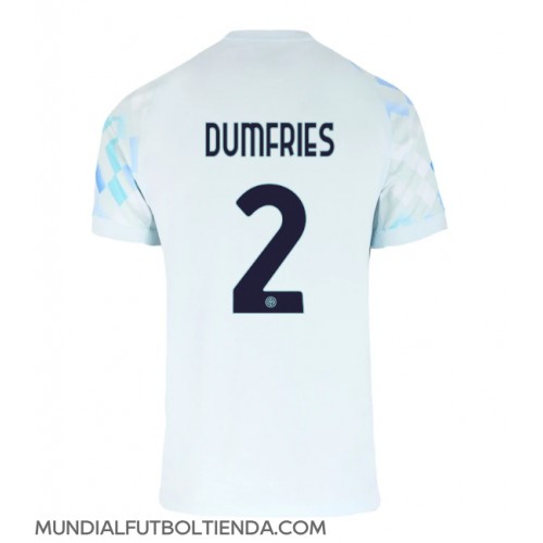 Camiseta Inter Milan Denzel Dumfries #2 Segunda Equipación Replica 2025-26 mangas cortas